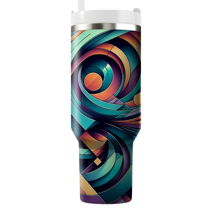 Retro Geometry Fusion  Tumbler Cups