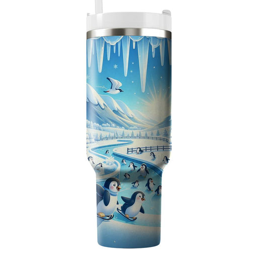 Winter Penguin Parade  Tumbler Cups