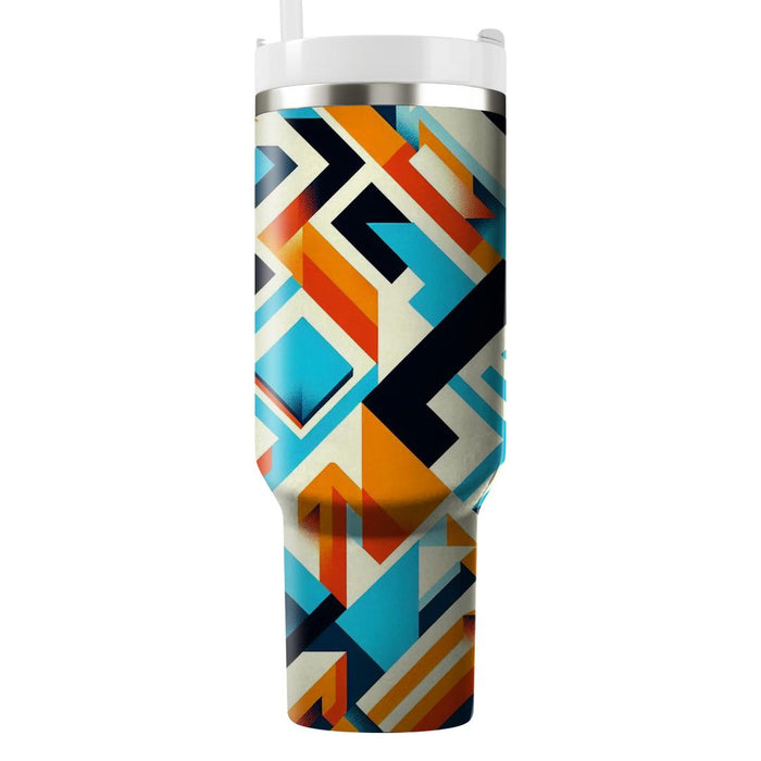 Geometric Arrow Rhythm  Personalized Tumblers