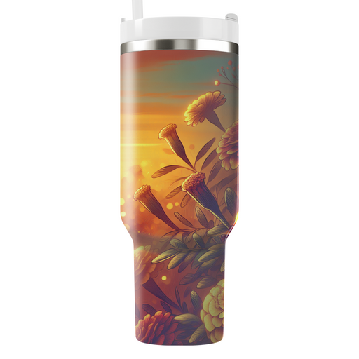 Sunset Marigold Meadow  Custom Tumblers