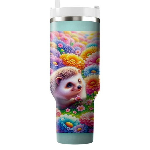 Friendly Hedgehog Garden  Custom Tumblers