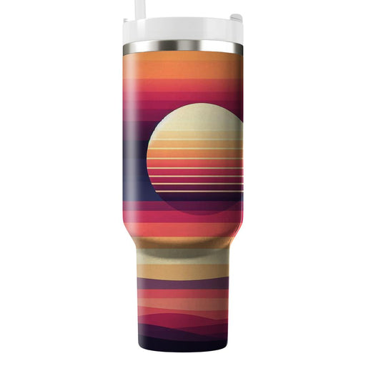 Sunset Horizon Stripes  Tumbler Cups