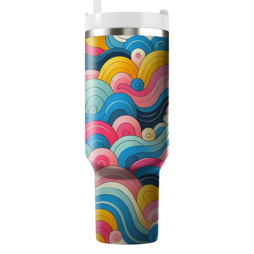 Bright Abstract Waves  Decorative Tumblers