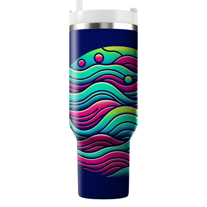 Vibrant Waves  Tumblers With Lids