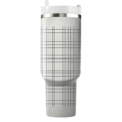 Minimalist Grid Lines Custom Tumblers