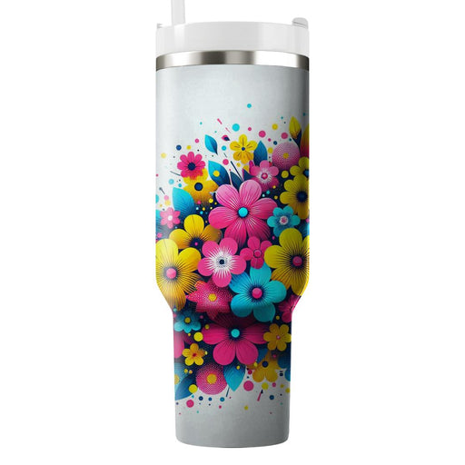 Whimsical Floral Confetti  Tumblers For Gifts