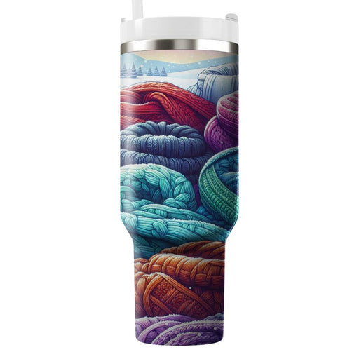 Winter Cozy Scarf  Tumblers With Lids