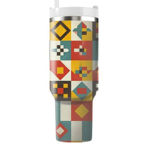 Retro Checkerboard Remix Custom Tumblers