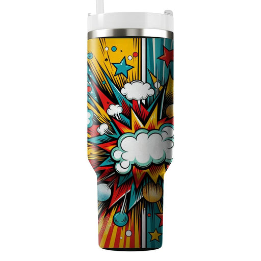 Vintage Comic Burst  Tumbler Cups