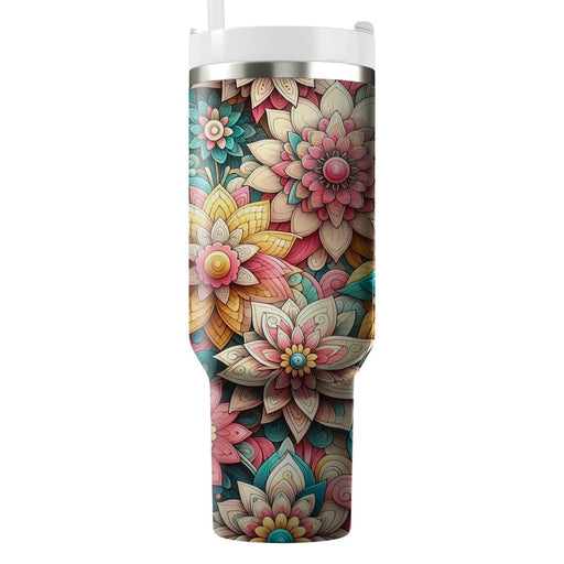 Whimsical Floral Pattern  Travel Tumblers