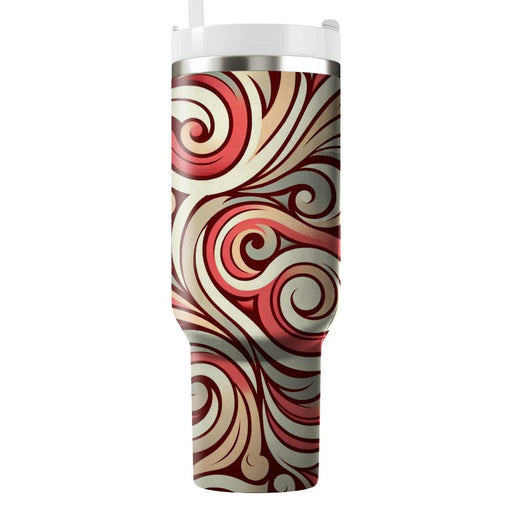 Retro Floral Swirls  Tumblers With Lids