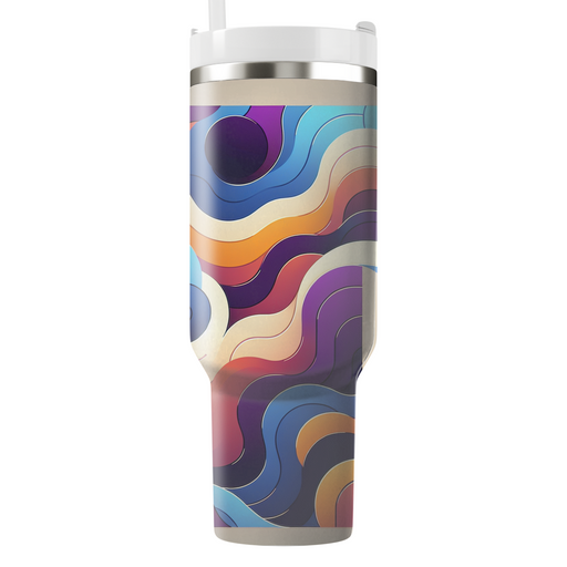 Abstract Colorful Waves  Unique Tumblers