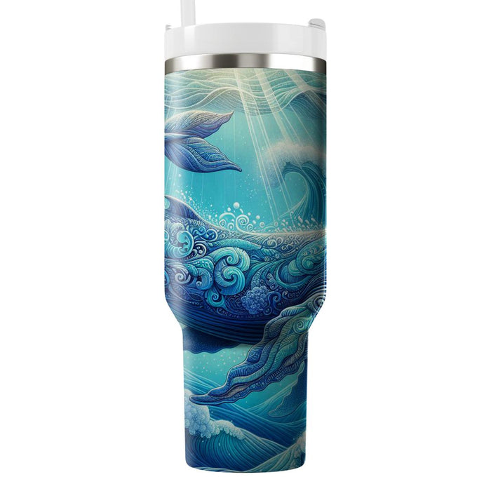 Whimsical Whale Watcher  Custom Tumblers