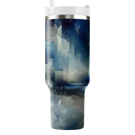 Winter Glacier Tundra  Travel Tumblers