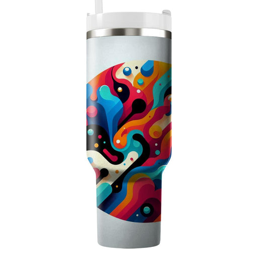 Abstract Splash Paint  Personalized Tumblers