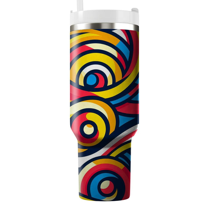 Bold Spiral Lines  Travel Tumblers