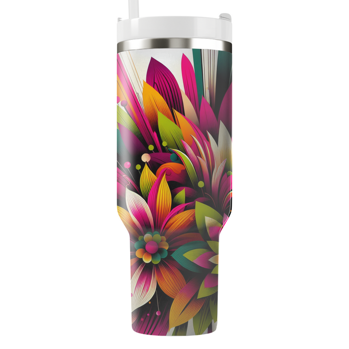 Bold Floral Explosion  Travel Tumblers