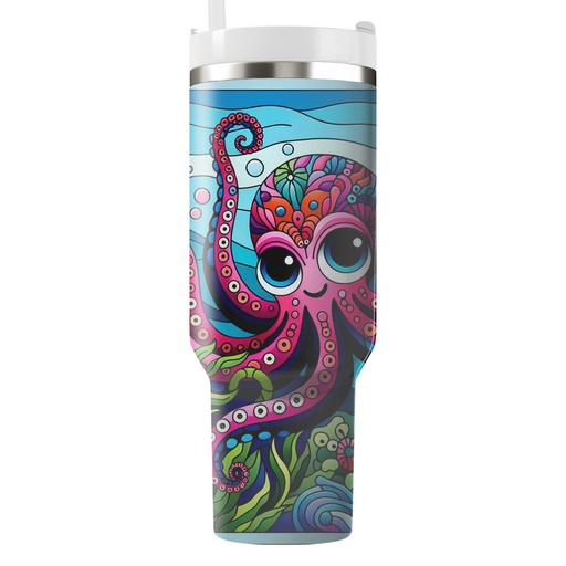 Whimsical Octopus Dance  Tumblers With Lids