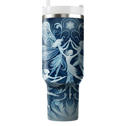 Winter Frost Fairy  Tumblers With Lids