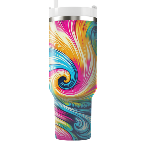 Vibrant Tie-dye Waves  Custom Tumblers