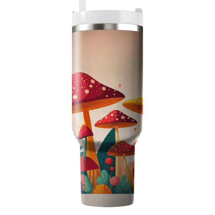 Whimsical Mushroom  Personalized Tumblers