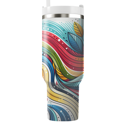 Spring Rainbow Renewal  Tumblers With Lids