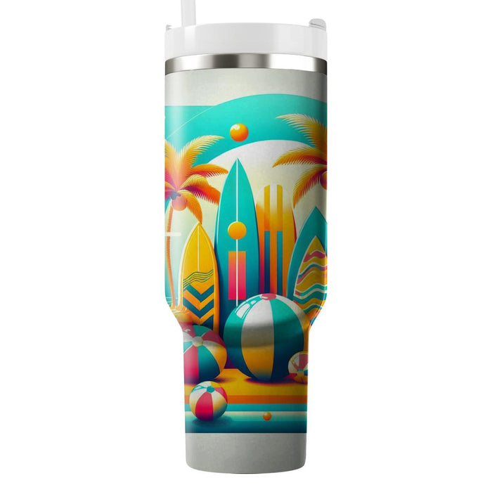 Vintage 80s Beach Party  Travel Tumblers