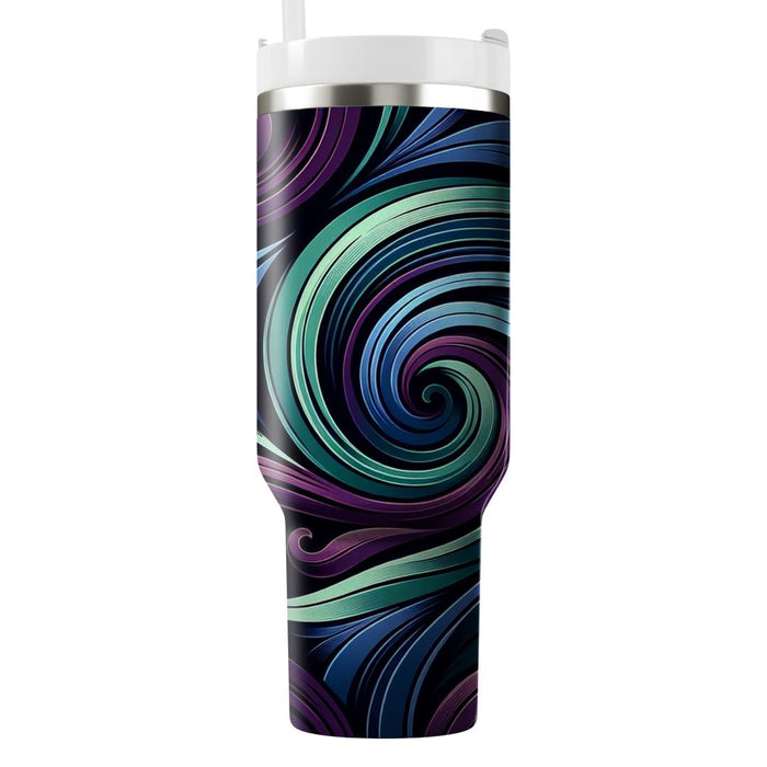 Sophisticated Abstract Swirl Pattern  Decorative Tumblers