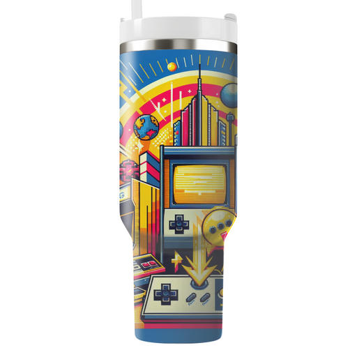 Retro Gaming Night Travel Tumblers