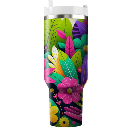 Bold Floral Print  Travel Tumblers