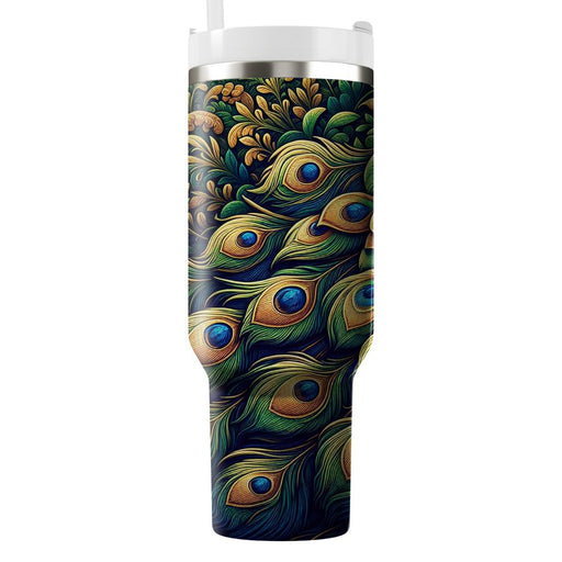 Vivid Peacock Plumage  Decorative Tumblers