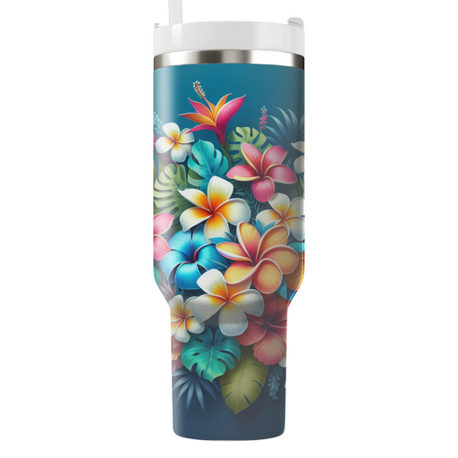 Tropical Oasis Floral  Custom Tumblers