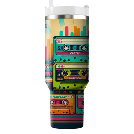 Vintage Cassette Groove  Tumbler Cups