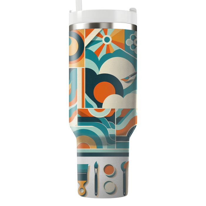 Retro Floral Burst  Custom Tumblers