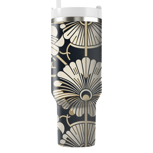 Art Deco Fan Pattern Tumbler Cups