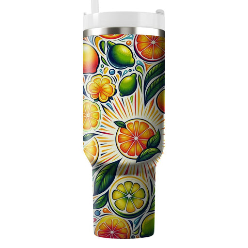 Vibrant Citrus Splash  Tumbler Cups