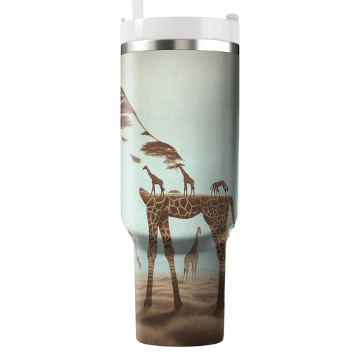 Gentle Giraffe Patterns  Tumblers With Lids