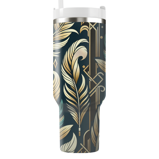 Art Deco Feather Pattern  Decorative Tumblers