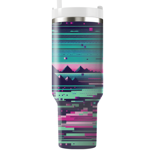 Techno Glitch  Tumbler Cups