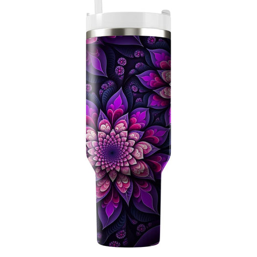 Fractal Flower Pattern  Tumblers With Lids