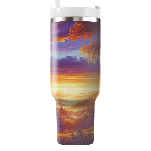 Autumn Twilight Scene  Personalized Tumblers