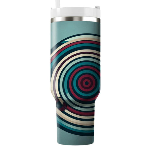 Geometric Concentric Circles  Tumblers With Lids