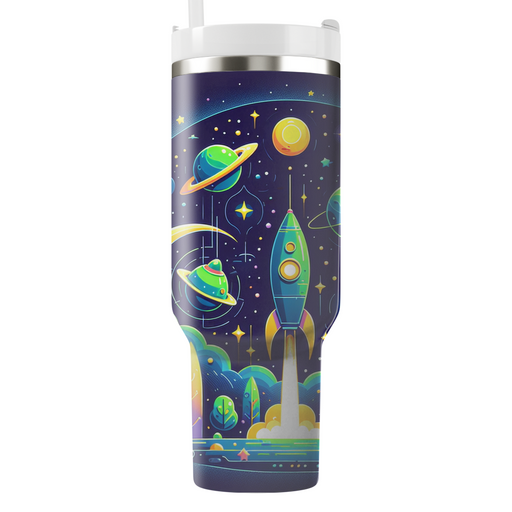 Retro Space Adventure  Tumbler Cups