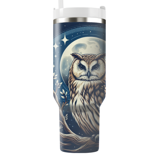 Whimsical Owl Night  Tumblers With Lids