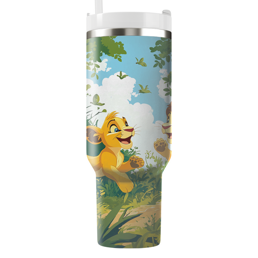 Simba And Nala Jungle Adventure Scene Decorative Tumblers