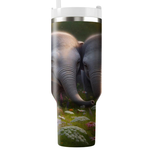 Gentle Elephant Friends  Decorative Tumblers