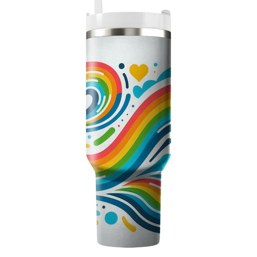 Dancing Rainbows  Unique Tumblers