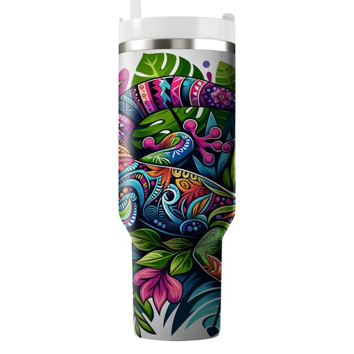 Vibrant Gecko Fantasy  Unique Tumblers