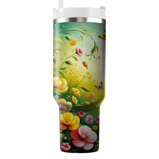 Spring Joyful Bloom  Tumblers With Lids