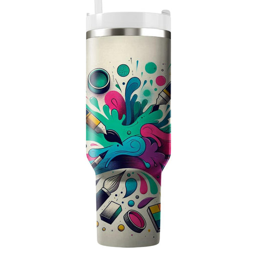 Artistic Ink Splash  Travel Tumblers